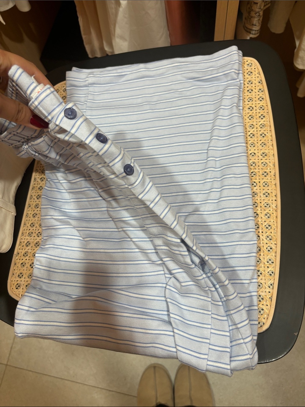 Sundry Light Blue & White Striped Men’s Athletic Shorts